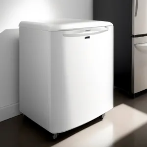 Empty White Goods Refrigerator: Home Appliance Durable