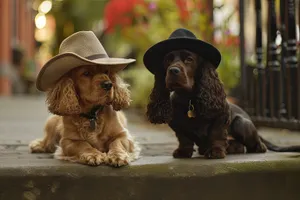 Cute Cocker Spaniel Puppy in Studio Portrait