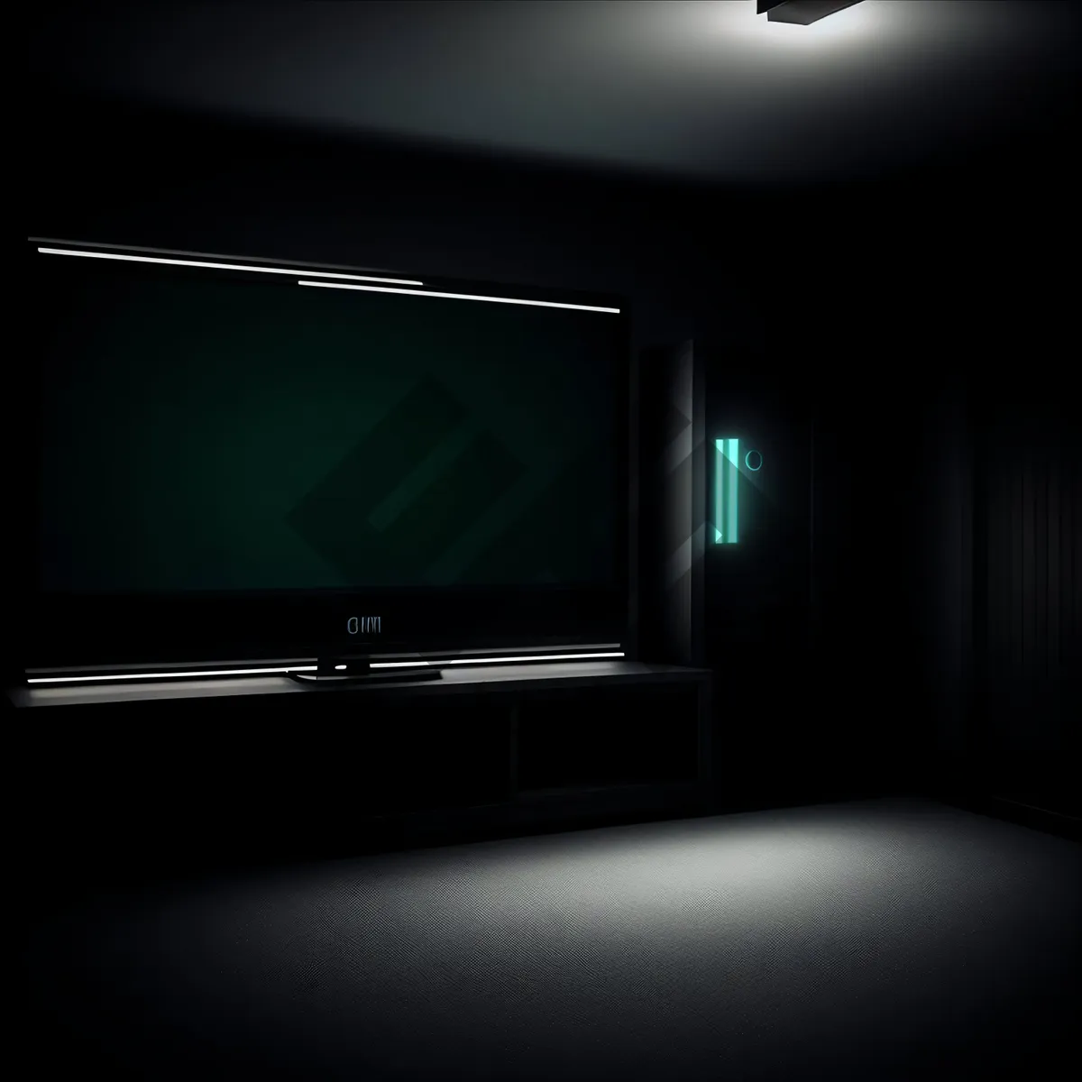 Picture of Modern Digital Home Theater Display with Shiny Icons