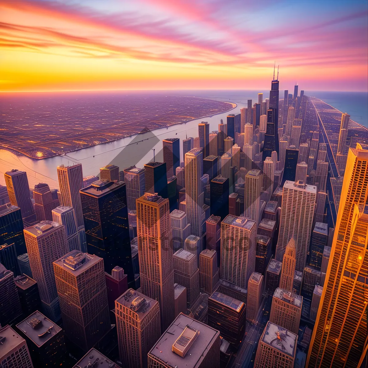 Picture of City Lights: A Modern Skyline at Dusk