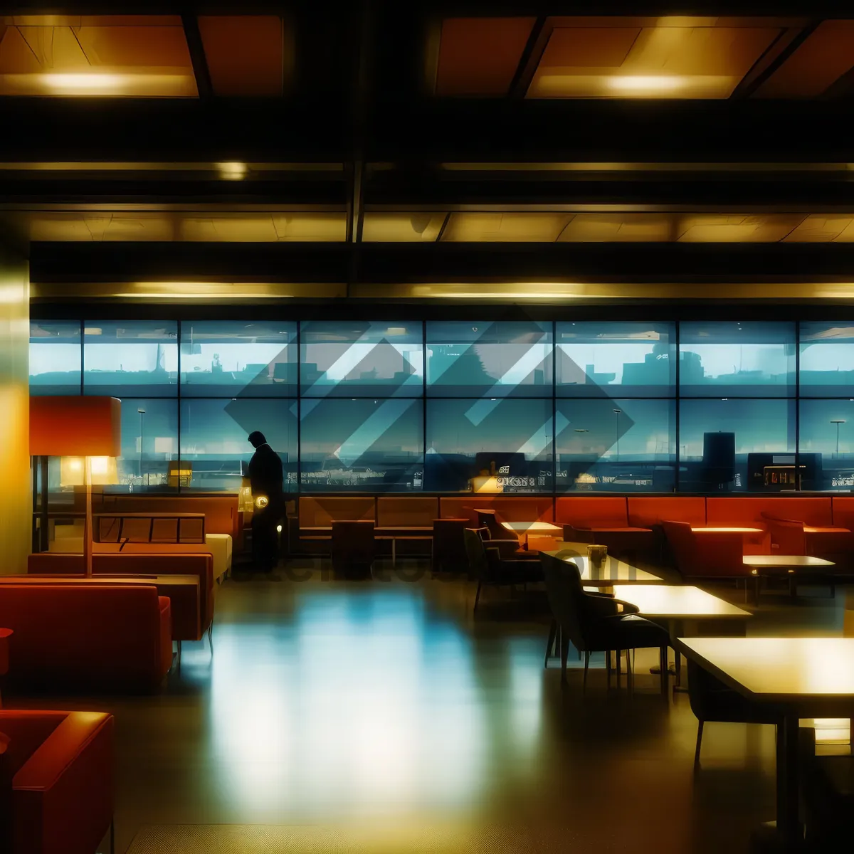 Picture of Modern City Hall Interior with Urban Architecture