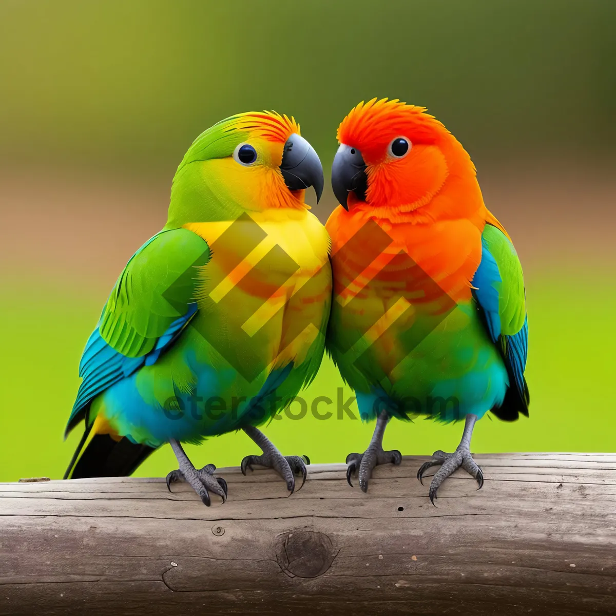 Picture of Vibrant Macaw Perched in Tropical Paradise