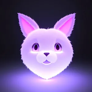 Cute Pink Bunny Cartoon Graphic - Fun Animal Art