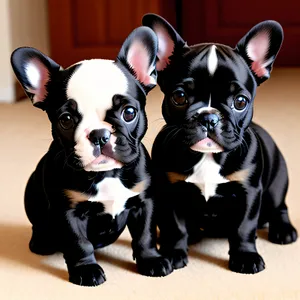 Adorable Bulldog Posing with Saltshaker - Studio Portrait