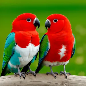 Colorful Macaw with Vibrant Feathers Perched on Tree