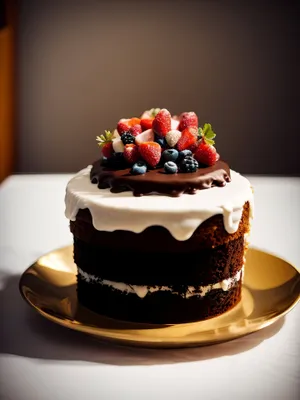 Delicious Berry Cake with Chocolate Drizzle