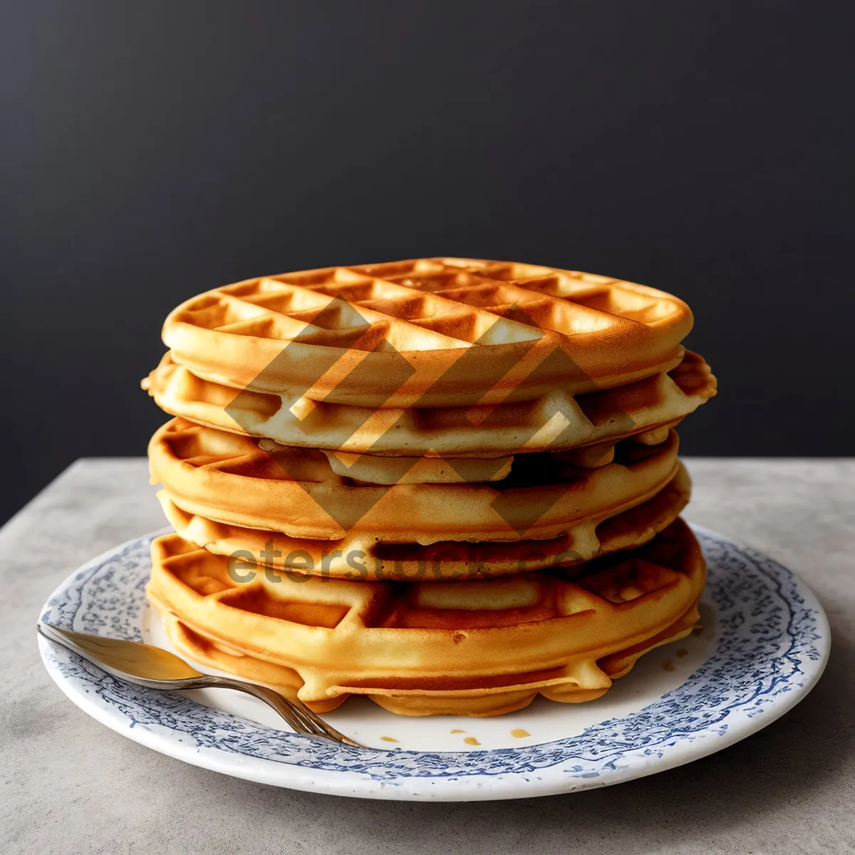 Picture of Delicious Chocolate Cake Stack on Plate