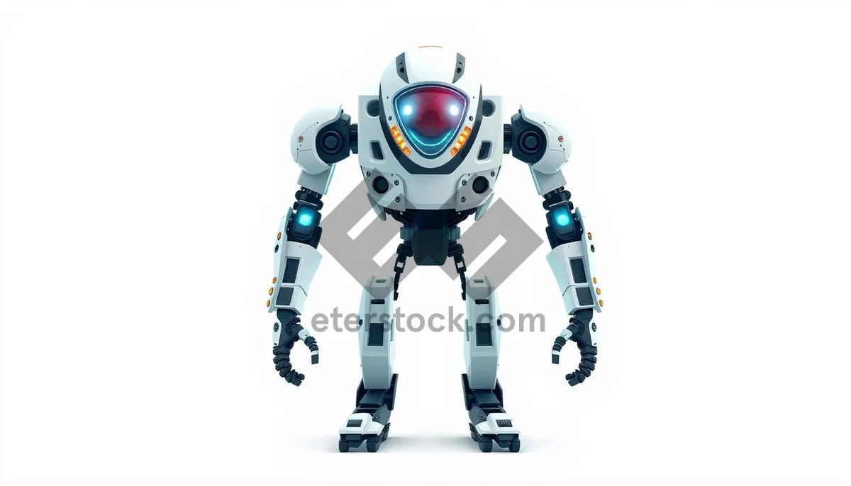 Picture of Futuristic man silhouette in 3D technology render.