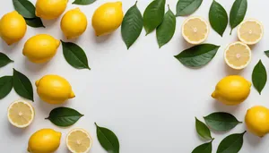 Ripe Organic Orange Citrus Fruit on Leafy Branch