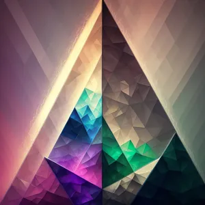 Colorful Geometric Abstract Artwork with Gradient Background