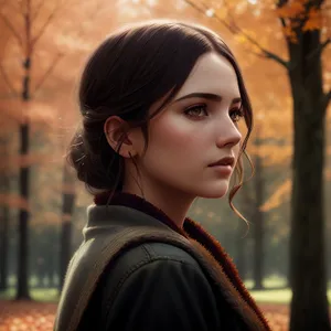 Smiling brunette lady exuding happiness in fashion portrait