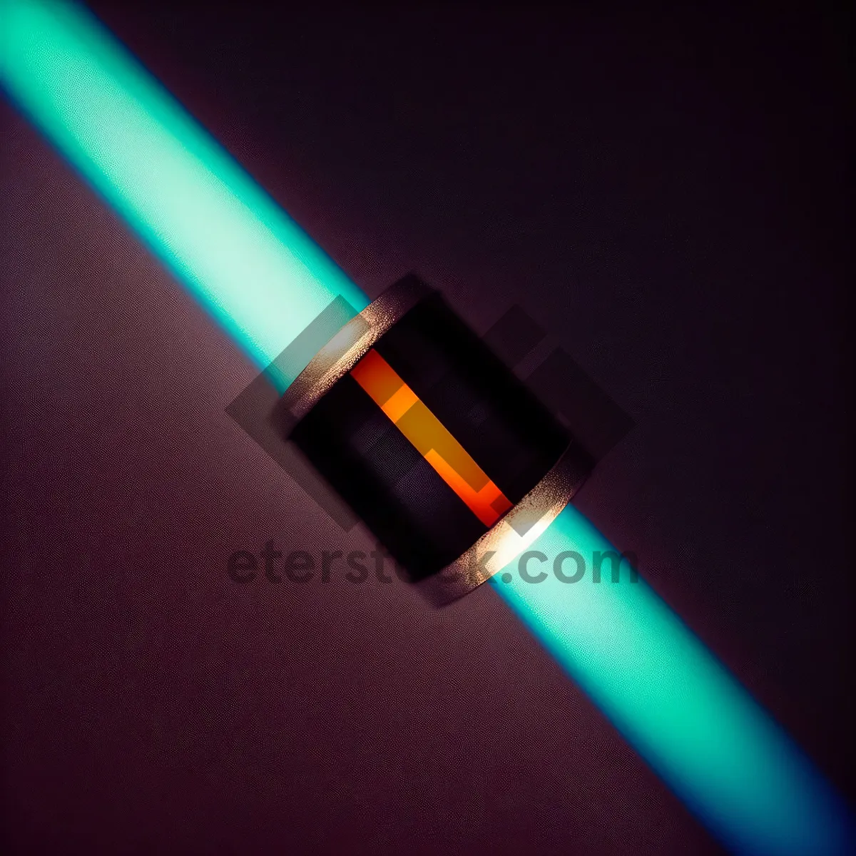 Picture of Vibrant Glow Tube: Digital Colorful Light Art