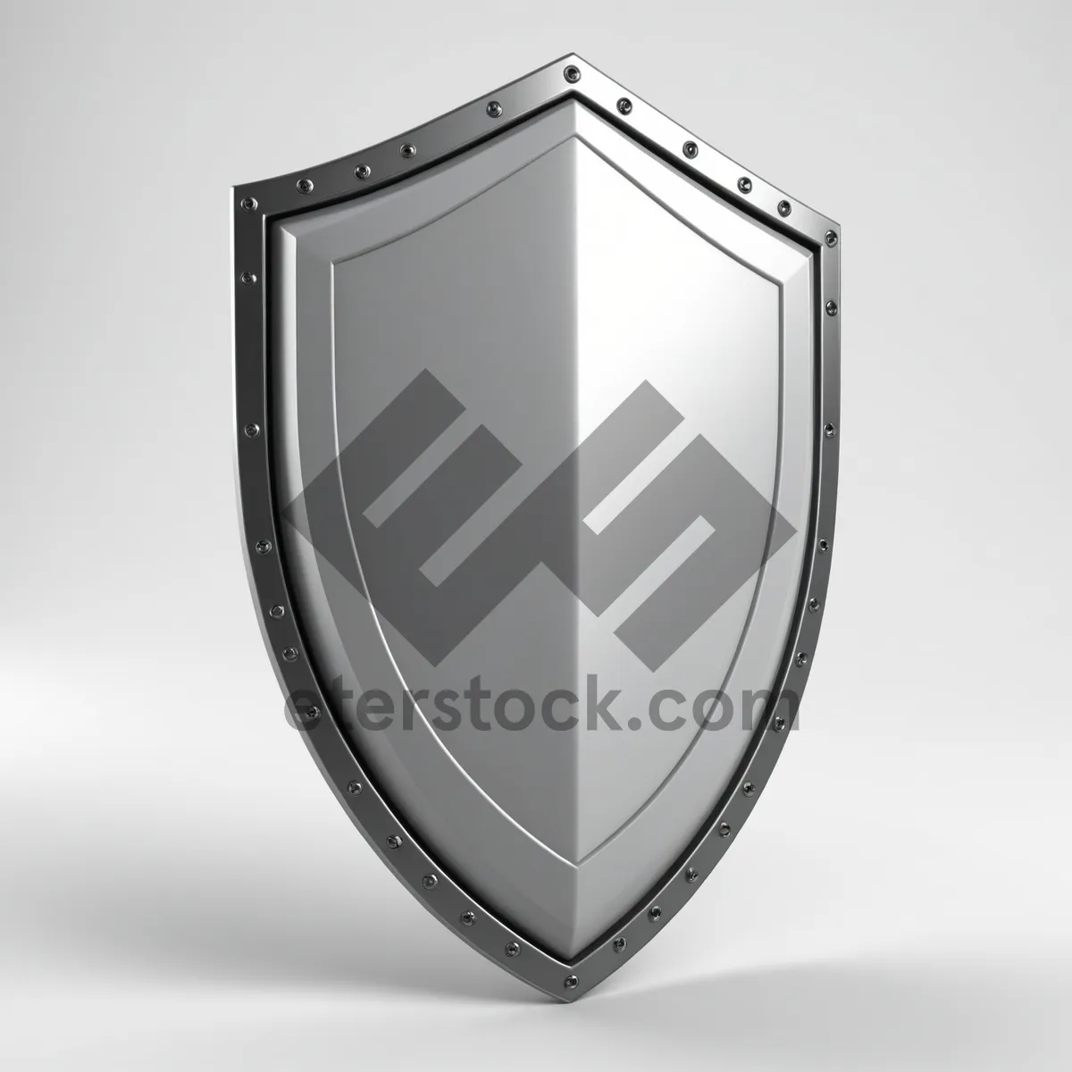 Picture of Graphic design emblem icon with shiny metal shield