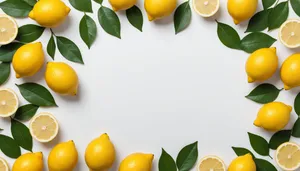 Fresh Organic Citrus Fruit Yellow Lemon