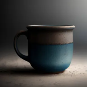 Morning Brew: Aromatic Cup of Hot Coffee in Ceramic Mug