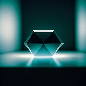 Vibrant Glass Art: Shimmering Fantasy Fractal Design