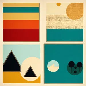 Graphic design element set for stationery template.