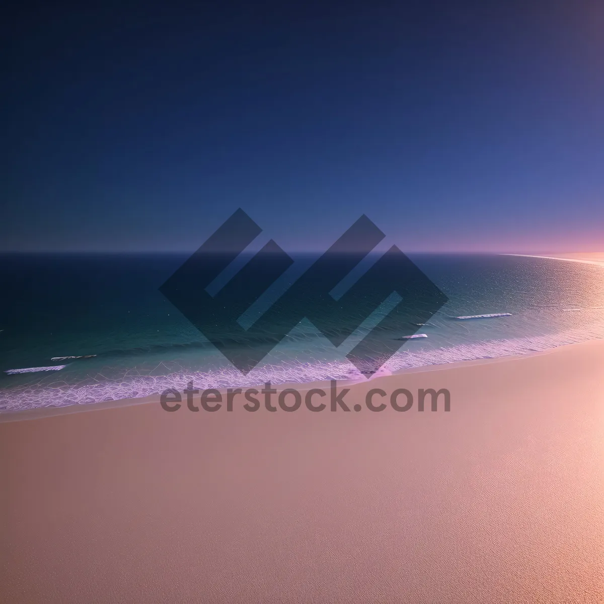 Picture of Tropical Sunset Over Tranquil Ocean Shore
