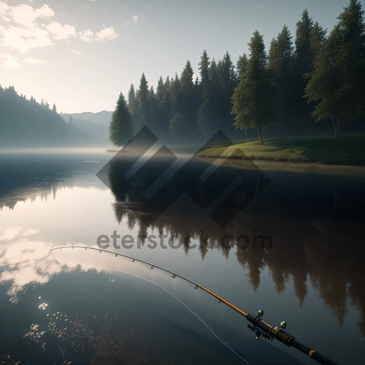 Picture of Lakeside Serenity: Majestic Reflections in the Wilderness