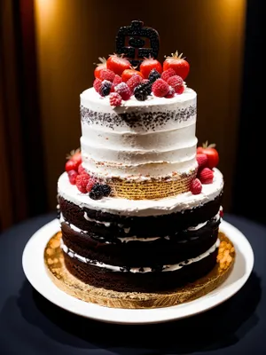 Delicious Fruit Cream Cake at Gourmet Bakery