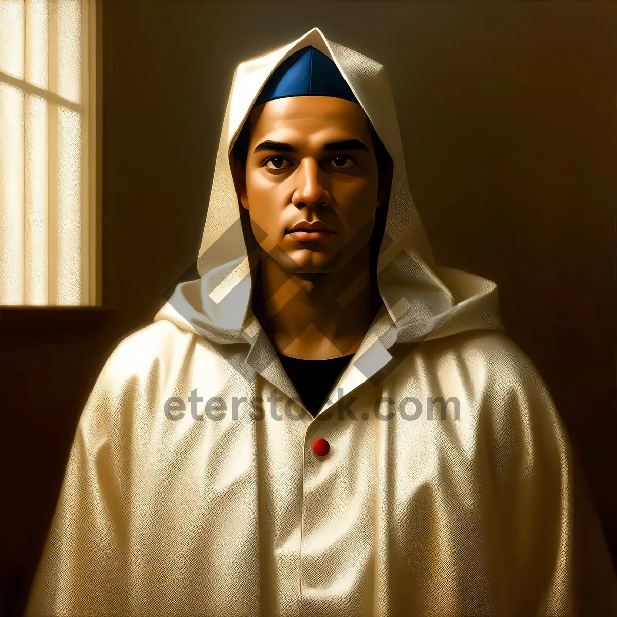 Picture of Smiling Male Doctor in Professional Attire with Stethoscope