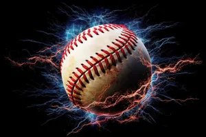 Close-up of leather baseball glove and ball