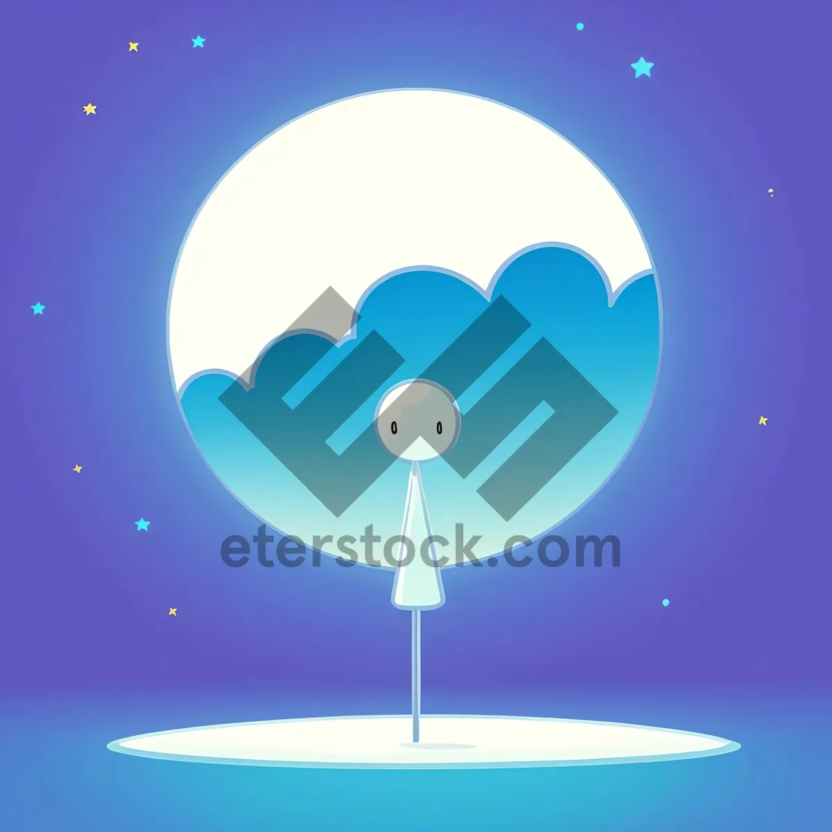 Picture of Winter Night's Magic: Moonlit Starry Design