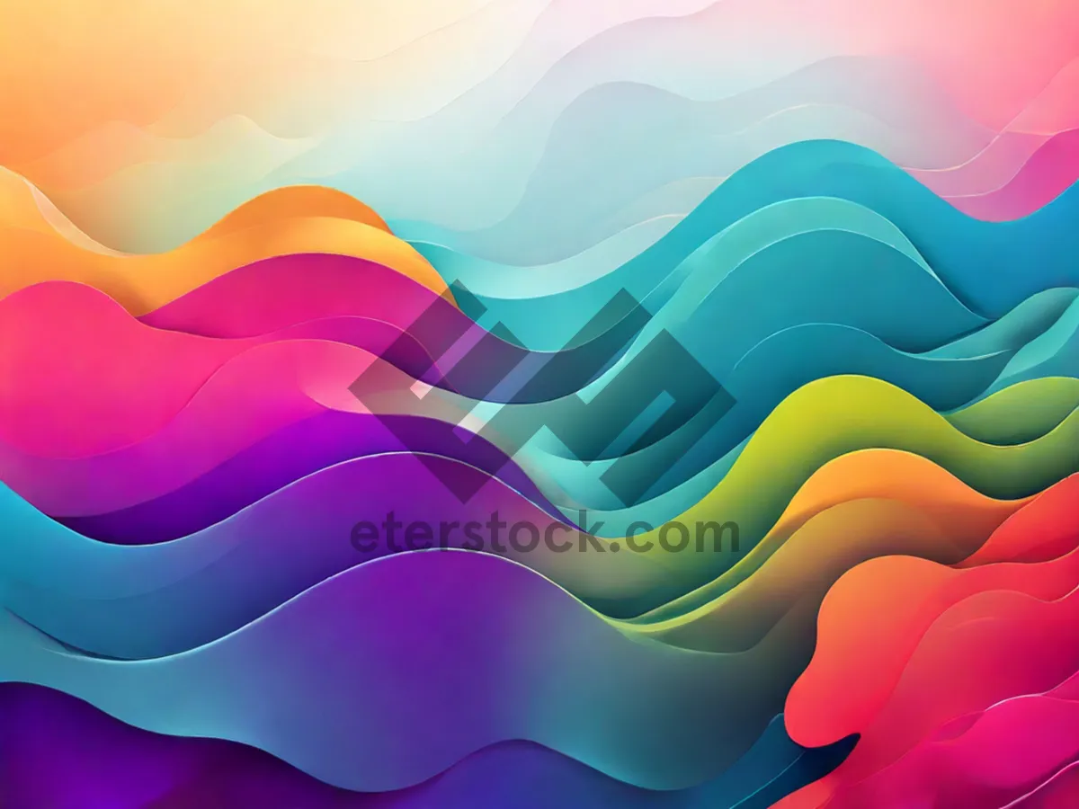 Picture of Colorful futuristic digital fractal artwork design