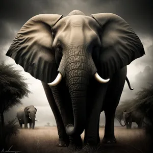 Gentle Giant: Endangered South African Elephant in Wildlife Safari.