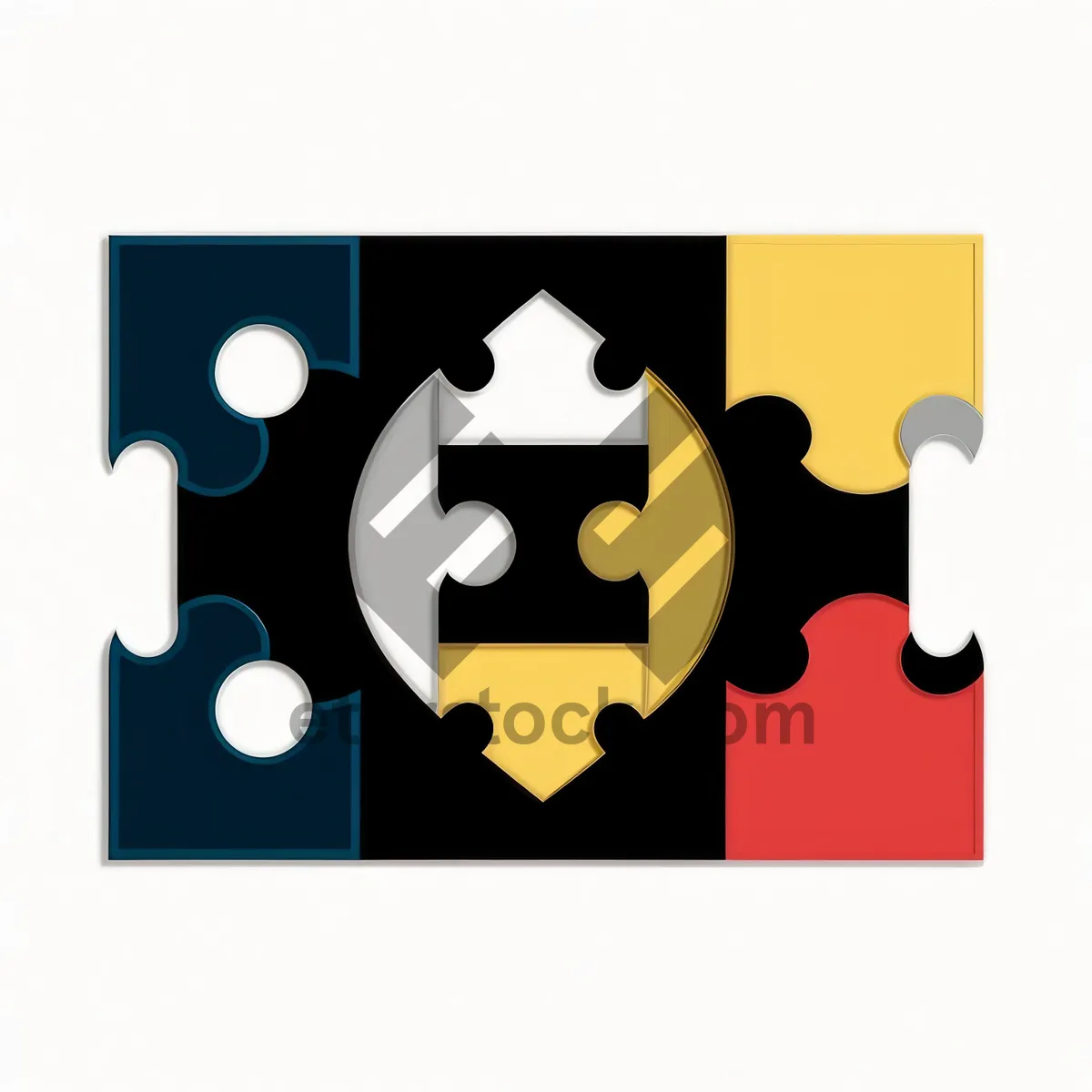 Picture of Connected 3D Puzzle Icon Design