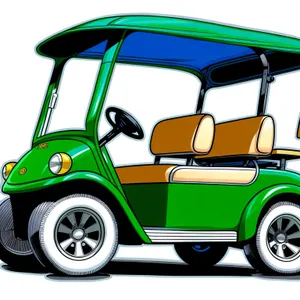 Luxury Golf Car on Green Course