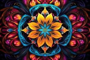 Colorful Geometric Fractal Design