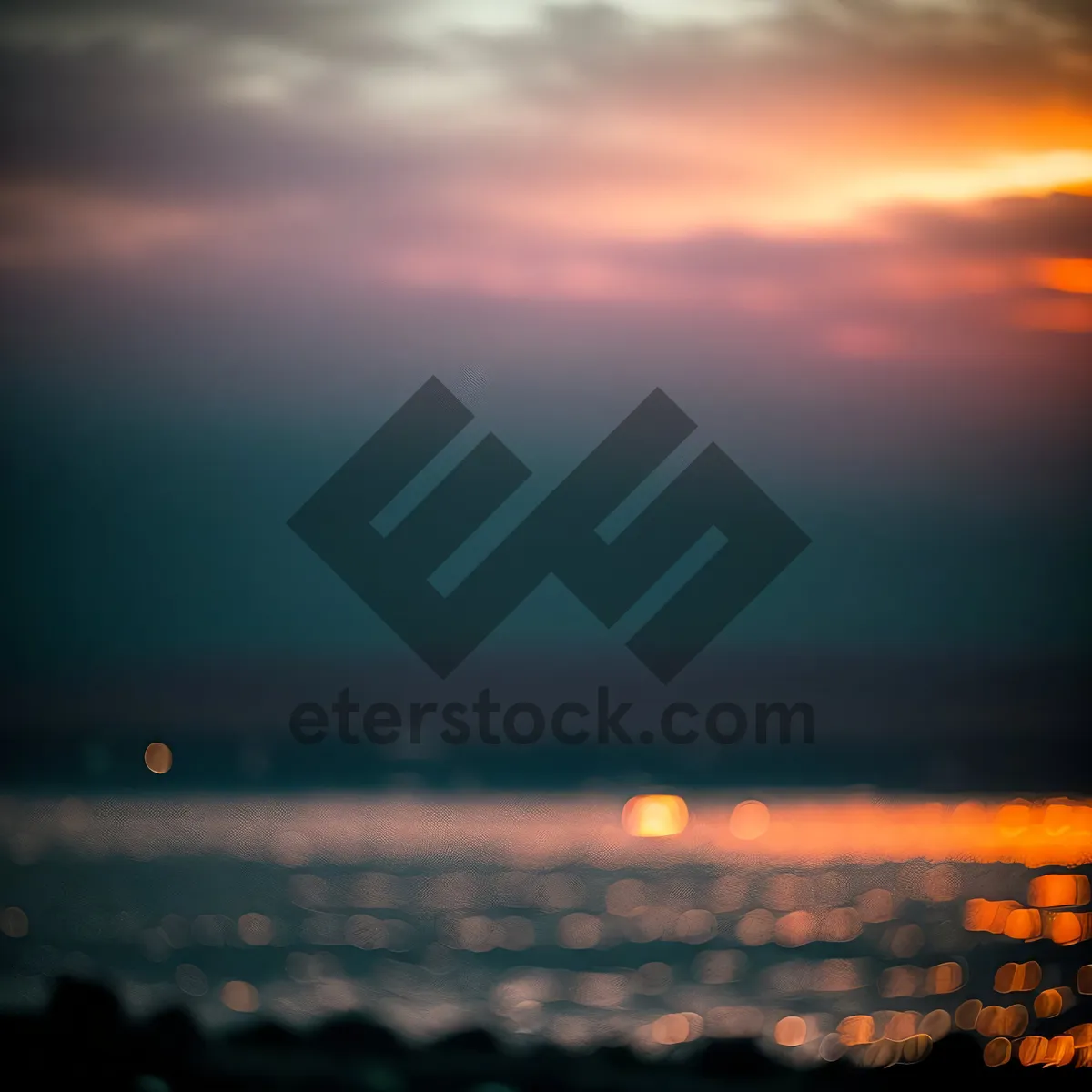 Picture of Serenity on Horizon: Sunset Sky Reflection