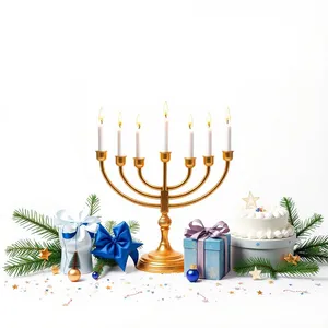 Modern menorah design for artistic candle holder