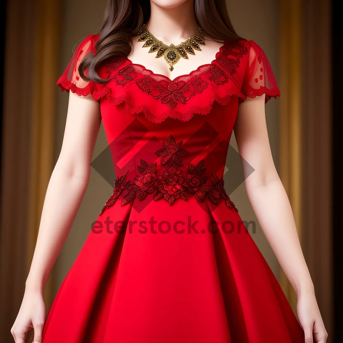 Picture of Seductive Satin Dinner Dress: Captivating Elegance in Fashion