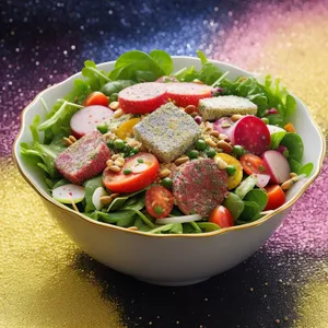 Healthy and Delicious Vegetable Salad Bowl