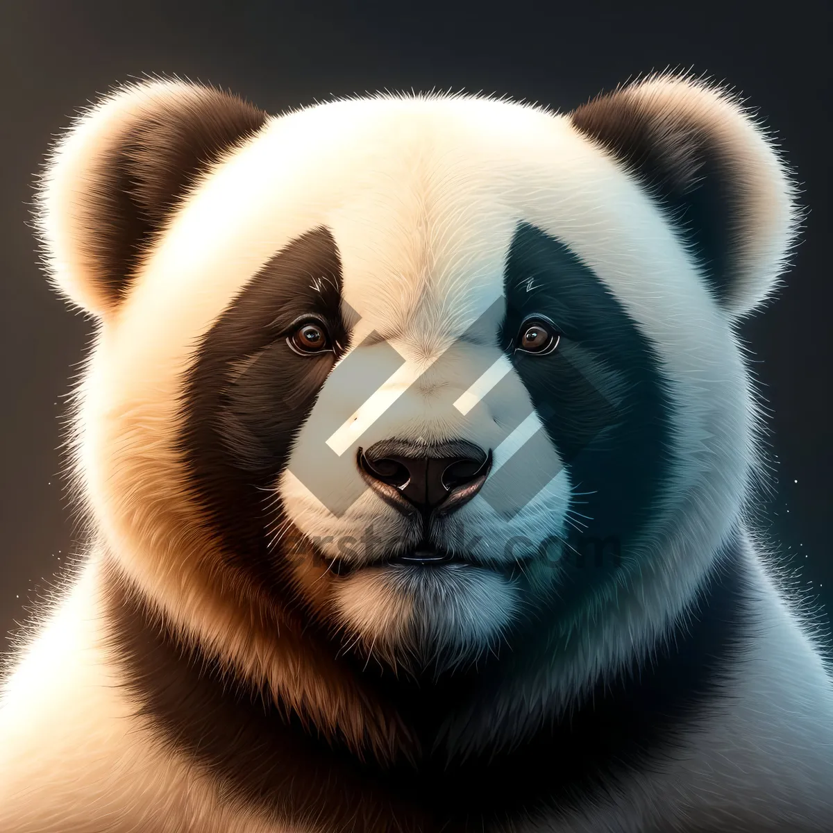 Picture of Cute Giant Panda Bear with Fluffy Fur"
or
"Adorable Wild Panda with Playful Nose