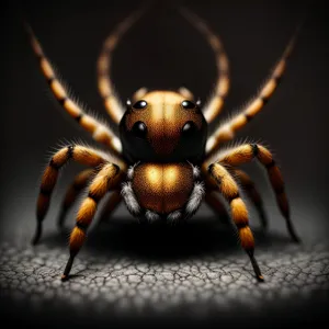 Garden Arachnid Closeup: Majestic Spider in Wildlife.