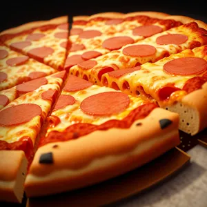Delicious Pepperoni Pizza with Cheese and Fresh Toppings