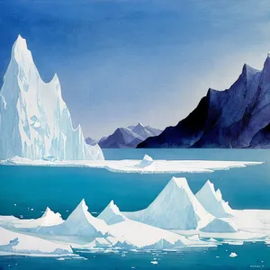 Majestic Arctic Glacier- Ice Cold Serenity.