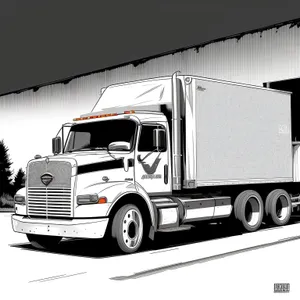 Business Freight Truck Driving on Highway