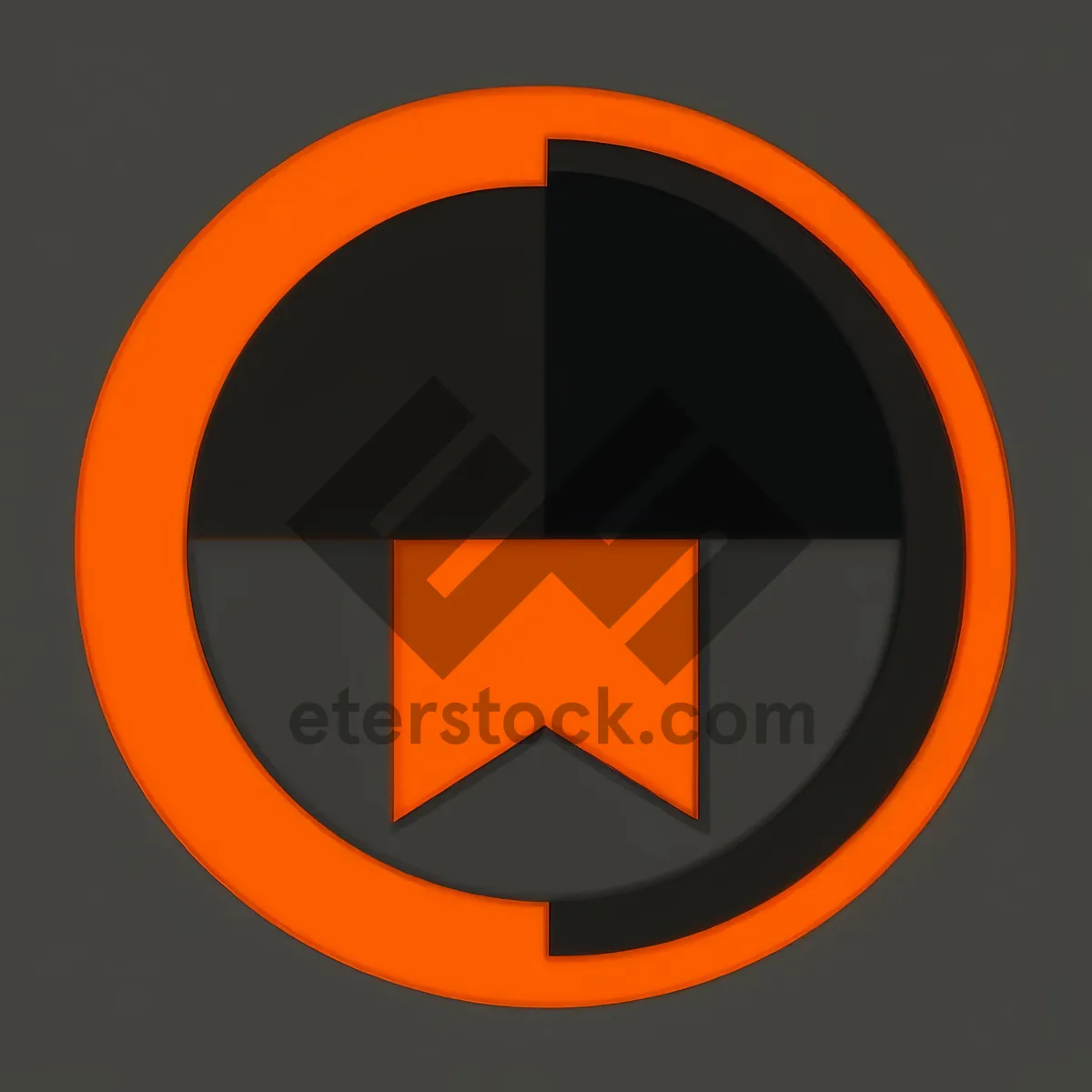 Picture of Shiny Round Button Set - Orange Business Icons