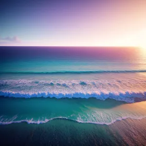 Serene Sunset Over Tropical Beach