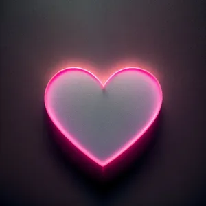 Futuristic Love: Glowing Glass Heart Pattern Creation