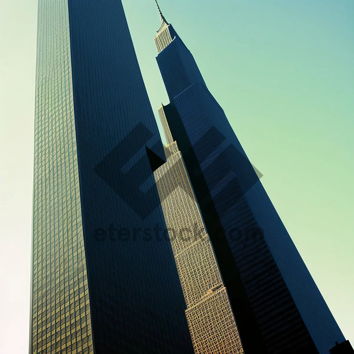 Picture of Skyline View of Modern Glass Skyscraper