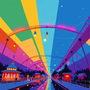 Vibrant Digital Art: Colorful and Modern Graphic Design