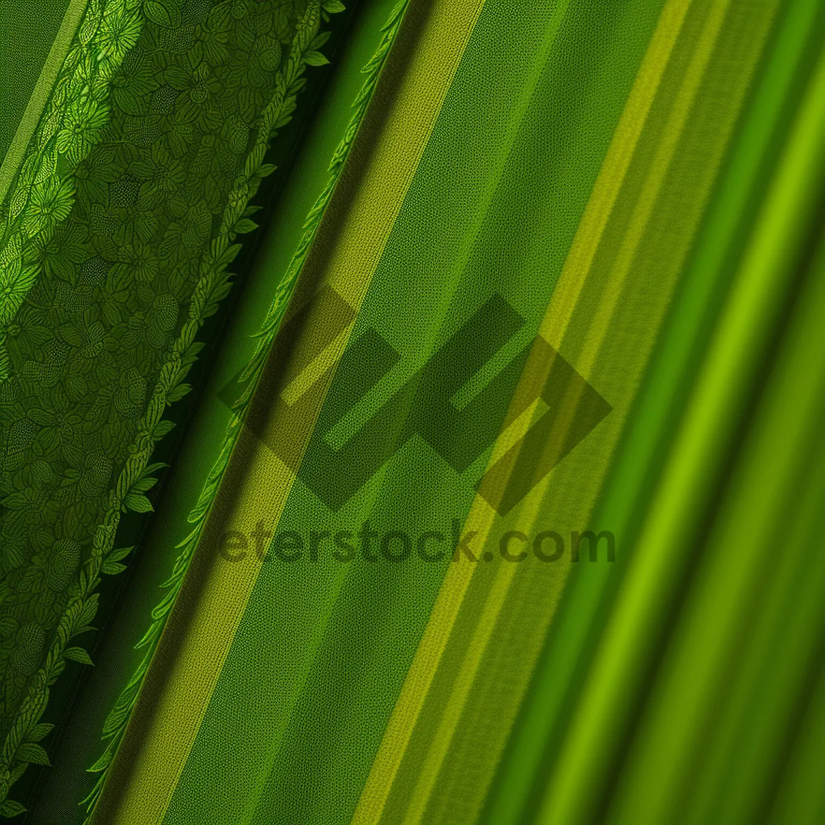 Picture of Vibrant Summer Bamboo Leaf in Dewy Garden
