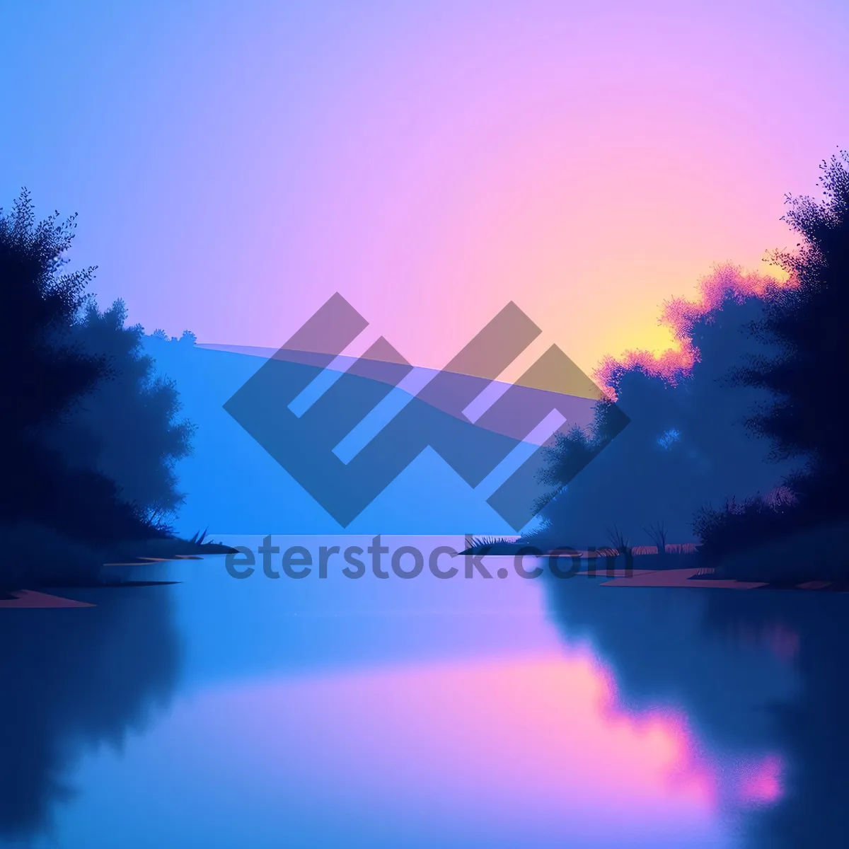 Picture of Serene Sunset over Crystal Clear Waters