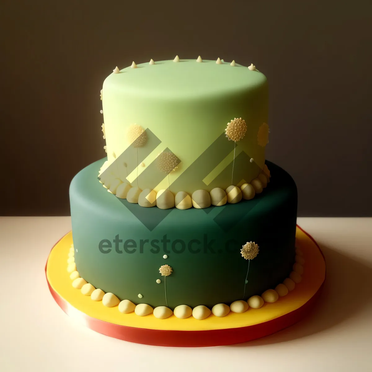 Picture of Decadent Chocolate Celebration Cupcake with Polka Dots
