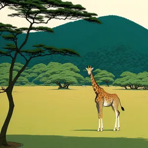 The Majestic African Giraffe in Captivating Wilderness